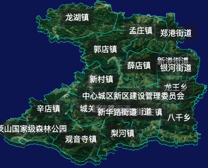 threejs郑州市新郑市geoJson地图3d地图自定义贴图加CSS2D标签