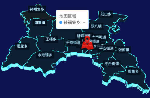 echarts商丘市梁园区geoJson地图3d地图自定义图标