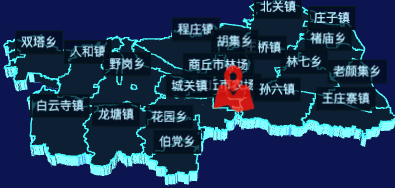 echarts商丘市民权县geoJson地图3d地图自定义图标