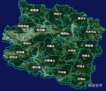 threejs商丘市睢县geoJson地图3d地图自定义贴图加CSS3D标签