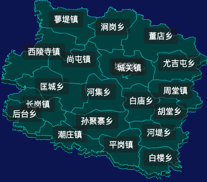 threejs商丘市睢县geoJson地图3d地图css2d标签