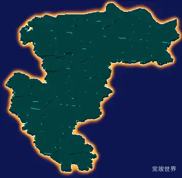 threejs商丘市虞城县geoJson地图3d地图添加金色效果