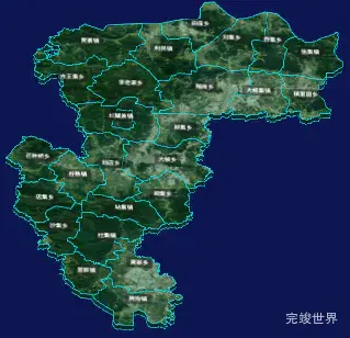 threejs商丘市虞城县geoJson地图3d地图自定义贴图加CSS3D标签