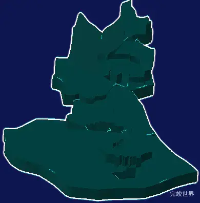threejs广州市荔湾区geoJson地图3d地图添加描边效果