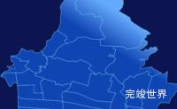 echarts广州市天河区geoJson地图全局颜色渐变实例