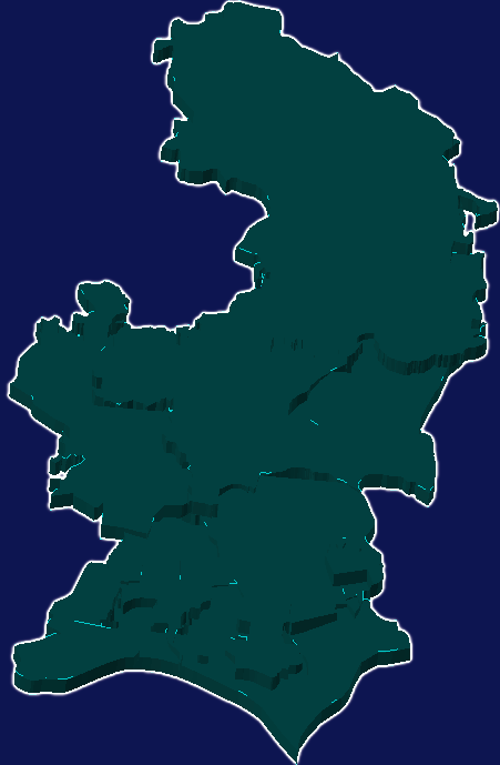 threejs广州市黄埔区geoJson地图3d地图添加描边效果