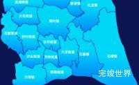 echarts广州市番禺区geoJson地图局部颜色渐变实例