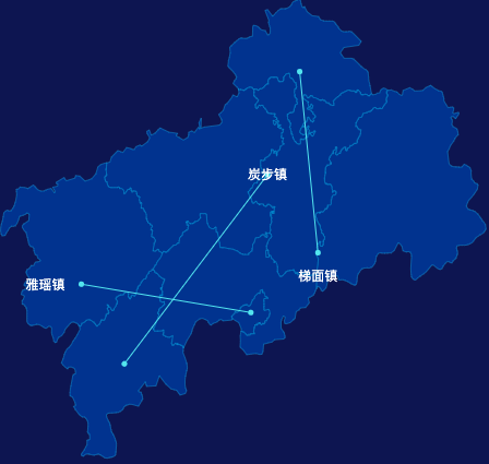 echarts广州市花都区geoJson地图自定义引导线