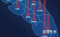 echarts广州市南沙区geoJson地图添加柱状图代码演示