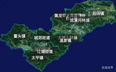 threejs广州市从化区geoJson地图3d地图自定义贴图加CSS2D标签