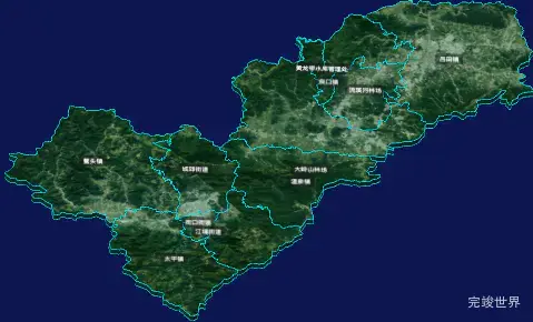 threejs广州市从化区geoJson地图3d地图自定义贴图加CSS3D标签