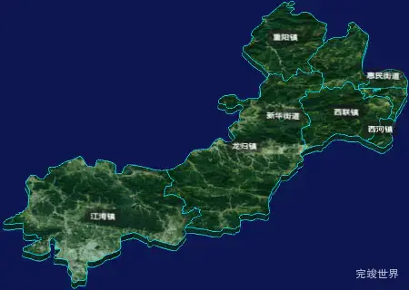 threejs韶关市武江区geoJson地图3d地图自定义贴图加CSS3D标签