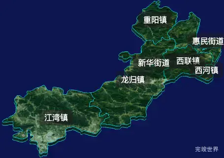 threejs韶关市武江区geoJson地图3d地图自定义贴图加CSS2D标签