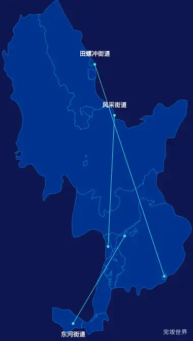 echarts韶关市浈江区geoJson地图自定义引导线