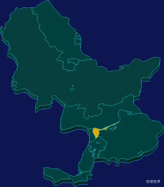 threejs韶关市浈江区geoJson地图3d地图指定区域闪烁