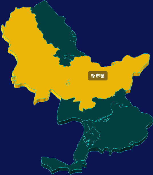 threejs韶关市浈江区geoJson地图3d地图鼠标移入显示标签并高亮