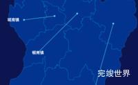 echarts韶关市始兴县geoJson地图自定义引导线实例