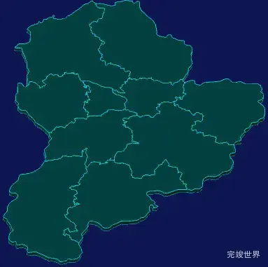 threejs韶关市始兴县geoJson地图3d地图