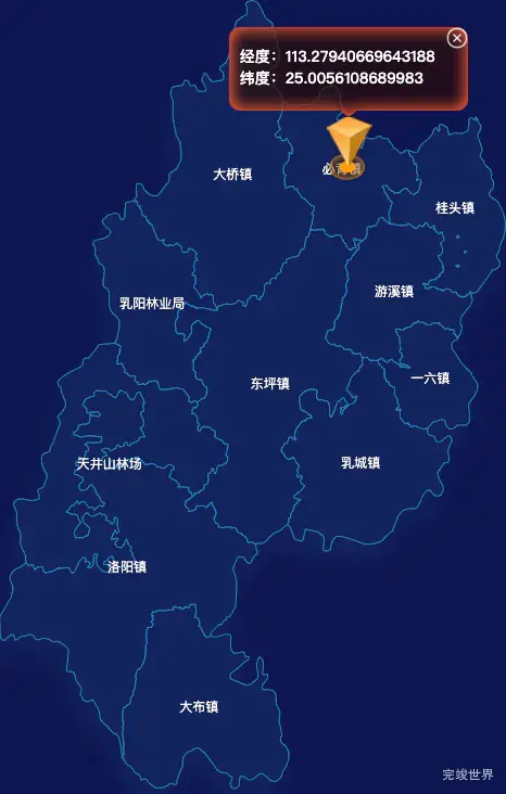 echarts韶关市乳源瑶族自治县geoJson地图根据经纬度显示自定义html弹窗