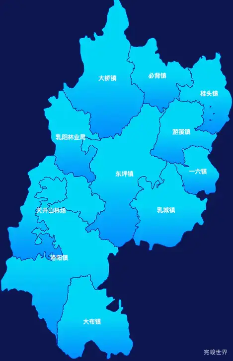 echarts韶关市乳源瑶族自治县geoJson地图局部颜色渐变