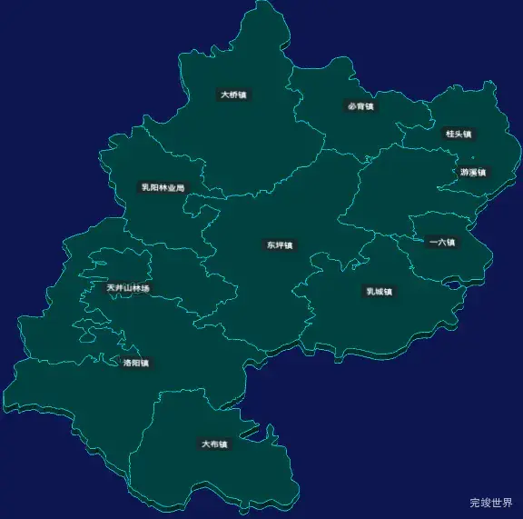 threejs韶关市乳源瑶族自治县geoJson地图3d地图CSS3D标签