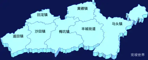 echarts韶关市新丰县geoJson地图3d地图