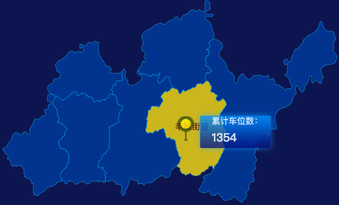 echarts韶关市新丰县geoJson地图点击地图插小旗