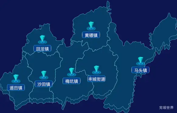 echarts韶关市新丰县geoJson地图点击跳转到指定页面