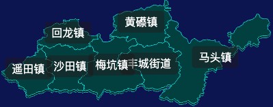 threejs韶关市新丰县geoJson地图3d地图css2d标签