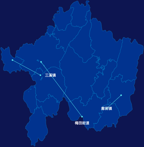 echarts韶关市乐昌市geoJson地图自定义引导线