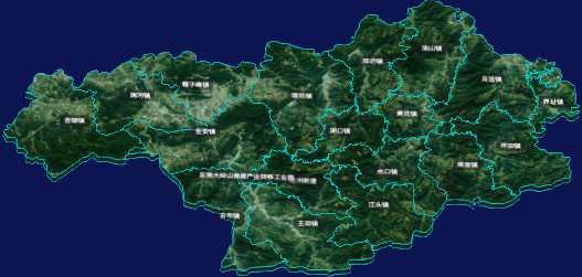 threejs韶关市南雄市geoJson地图3d地图自定义贴图加CSS3D标签