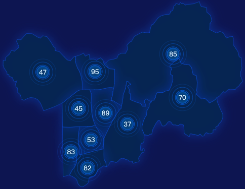 echarts深圳市罗湖区geoJson地图圆形波纹状气泡图