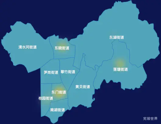 echarts深圳市罗湖区geoJson地图热力图