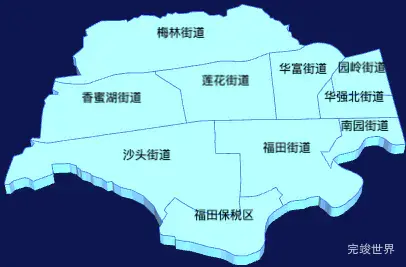 echarts深圳市福田区geoJson地图3d地图