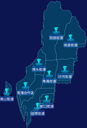 echarts深圳市南山区geoJson地图点击跳转到指定页面