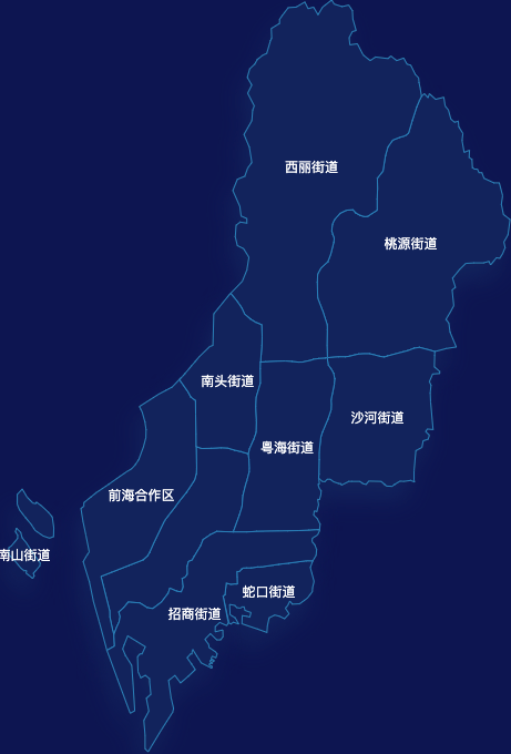echarts深圳市南山区geoJson地图点击弹出自定义弹窗