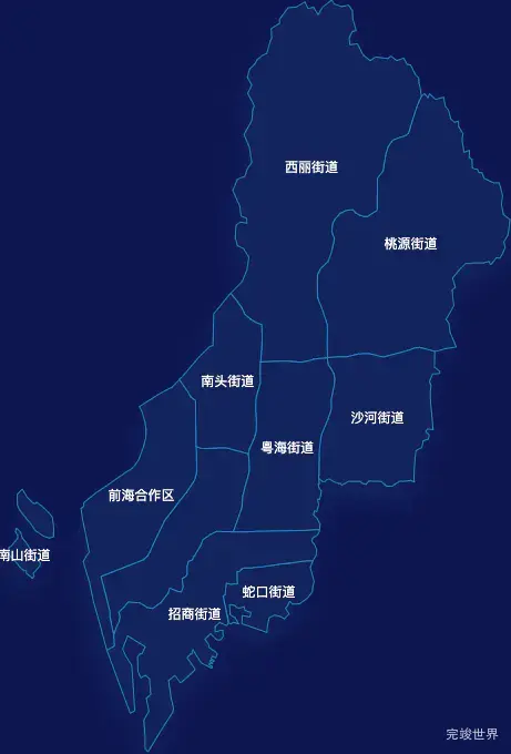 echarts深圳市南山区geoJson地图点击弹出自定义弹窗