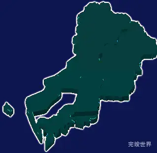 threejs深圳市南山区geoJson地图3d地图添加金色效果