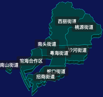 threejs深圳市南山区geoJson地图3d地图自定义贴图加CSS2D标签