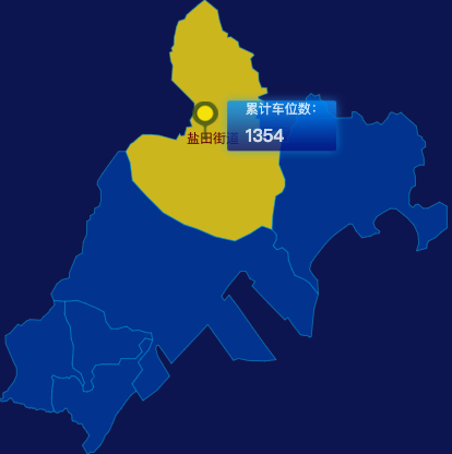 echarts深圳市盐田区geoJson地图点击地图插小旗