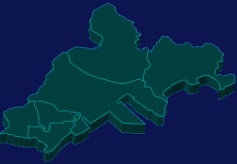 threejs深圳市盐田区geoJson地图3d地图
