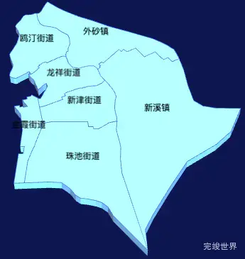 echarts汕头市龙湖区geoJson地图3d地图