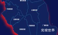 echarts汕头市濠江区geoJson地图阴影效果实例