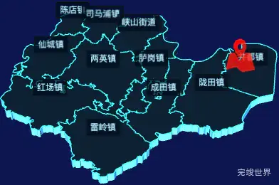 echarts汕头市潮南区geoJson地图3d地图自定义图标