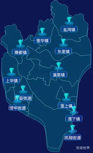 echarts汕头市澄海区geoJson地图点击跳转到指定页面