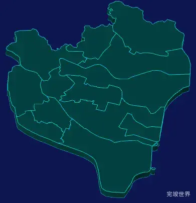 threejs汕头市澄海区geoJson地图3d地图