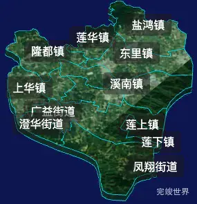 threejs汕头市澄海区geoJson地图3d地图自定义贴图加CSS2D标签