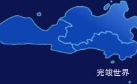 echarts汕头市南澳县geoJson地图全局颜色渐变效果