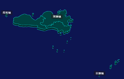threejs汕头市南澳县geoJson地图3d地图CSS3D标签