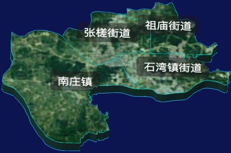 threejs佛山市禅城区geoJson地图3d地图自定义贴图加CSS3D标签